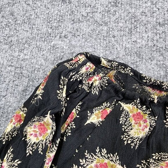 Denim‎ & Supply Ralph Lauren Boho Floral Peasant Top Blouse Tassel Size Small - Picture 8 of 13